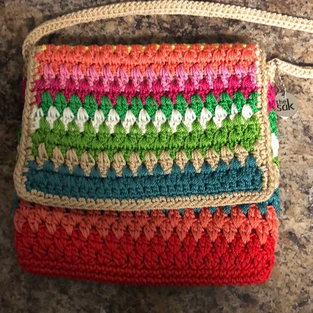 The sak crossbody crochet multicolor bag